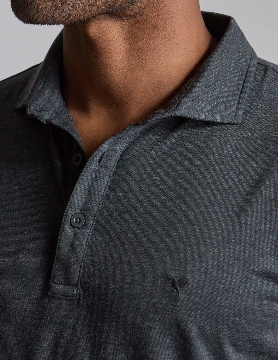NoSweat Polo - Black Heather (The Second Wind)
