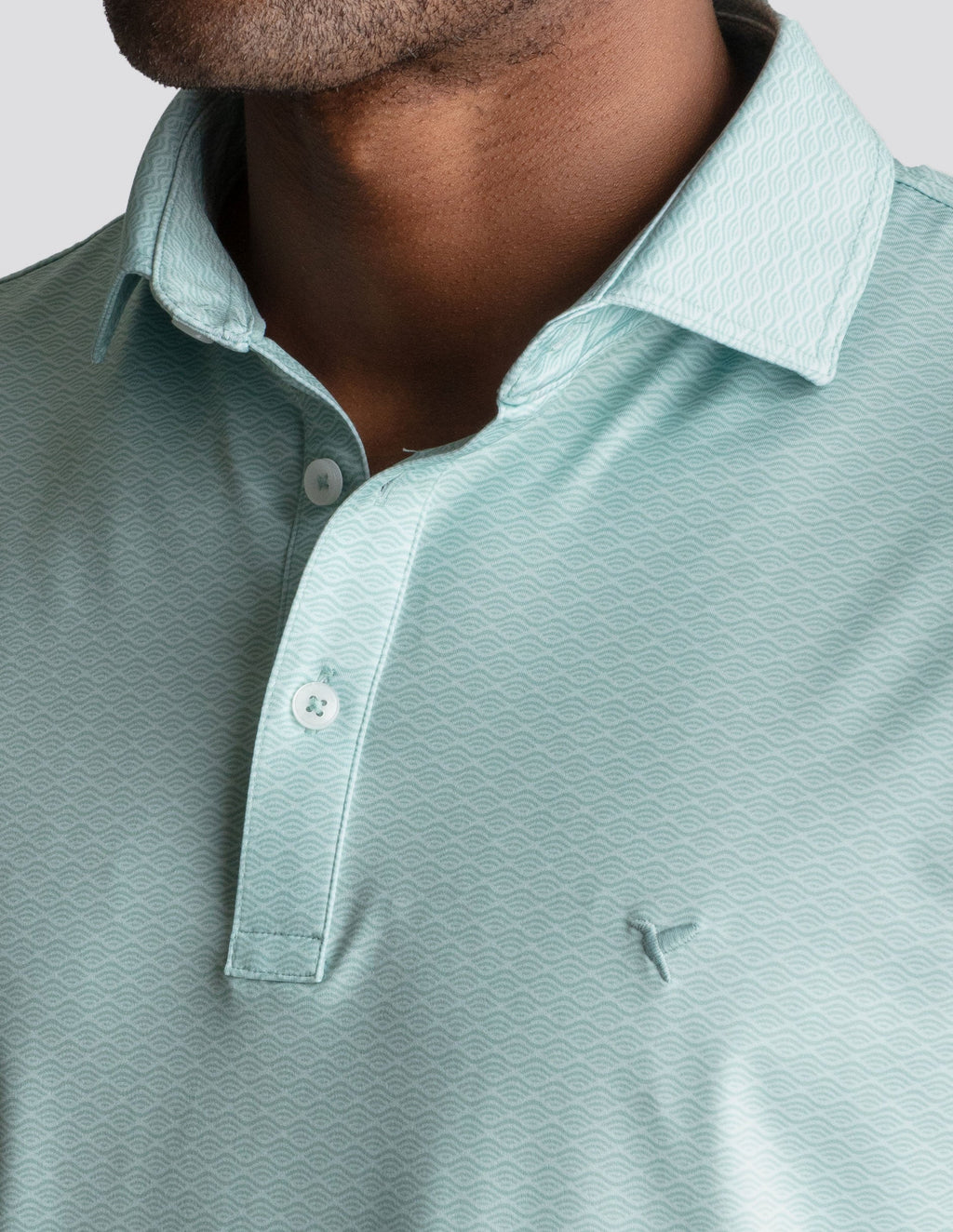 NoFlop Golf Polo - Green Wave (The 18th &amp; Aperol)