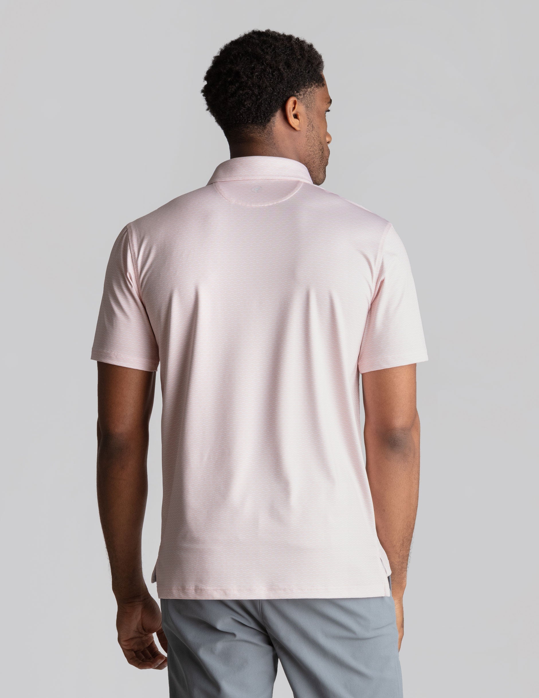 NoFlop Golf Polo - Orange Wave (The Nine &amp; Wine Crew)